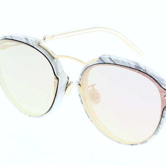 RARE Christian Dior Sunglasses‎ Round Mirrored Eclat GBZ0J 60mm Frame Pink Gold - Picture 3 of 16